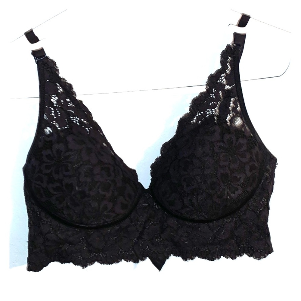 Black lace bralette